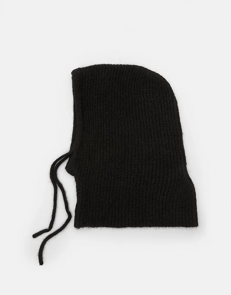 

Балаклава объёмной вязки Pull&Bear чёрного цвета