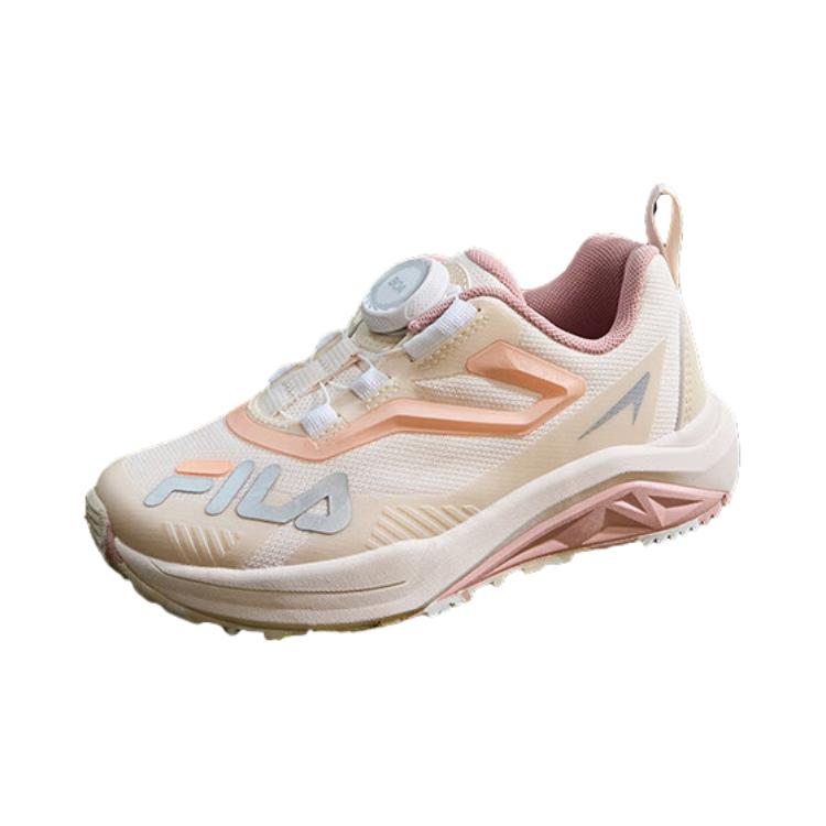 

FILA KIDS Детские кроссовки с низким верхом, устойчивые к истиранию, бежево-розовые, для детей от 3 до 7 лет