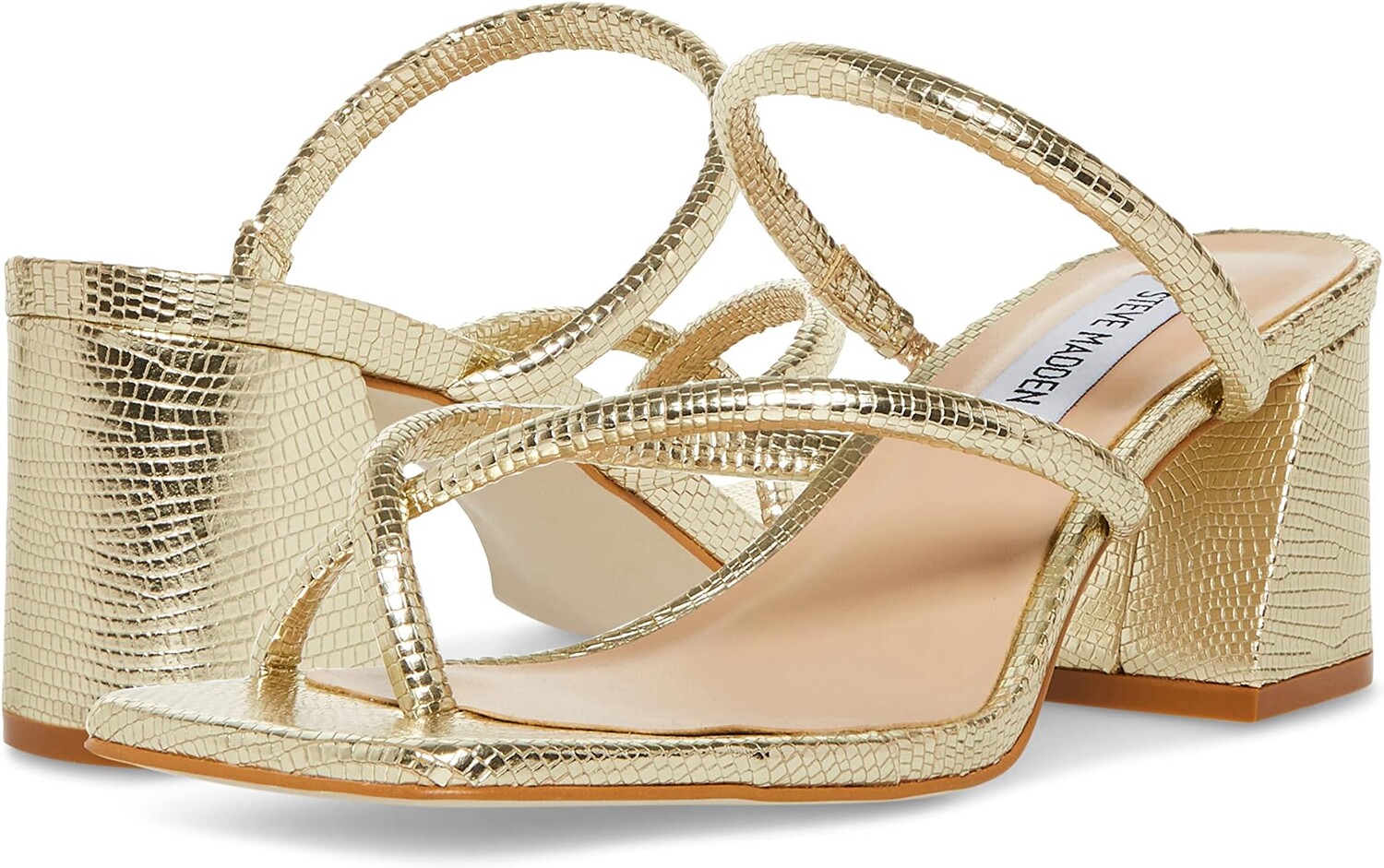 

Босоножки Effie Sandal Steve Madden, цвет Gold Lizard