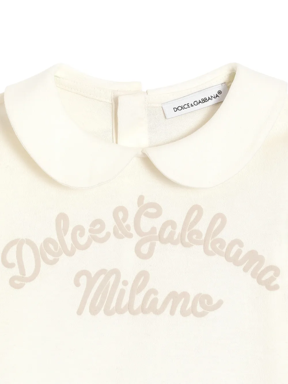 Комплект из комбинезона, шапки и нагрудника Dolce & Gabbana Kids, белый — фото 4