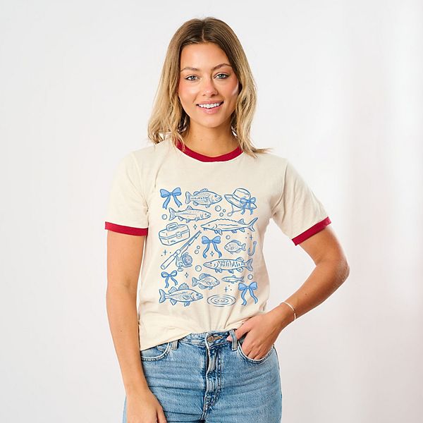 

Футболка с принтом в стиле скетч-коллаж для рыбалки Simply Sage Market, Vintage Red, Зеленый, Футболка с принтом в стиле скетч-коллаж для рыбалки Simply Sage Market, Vintage Red