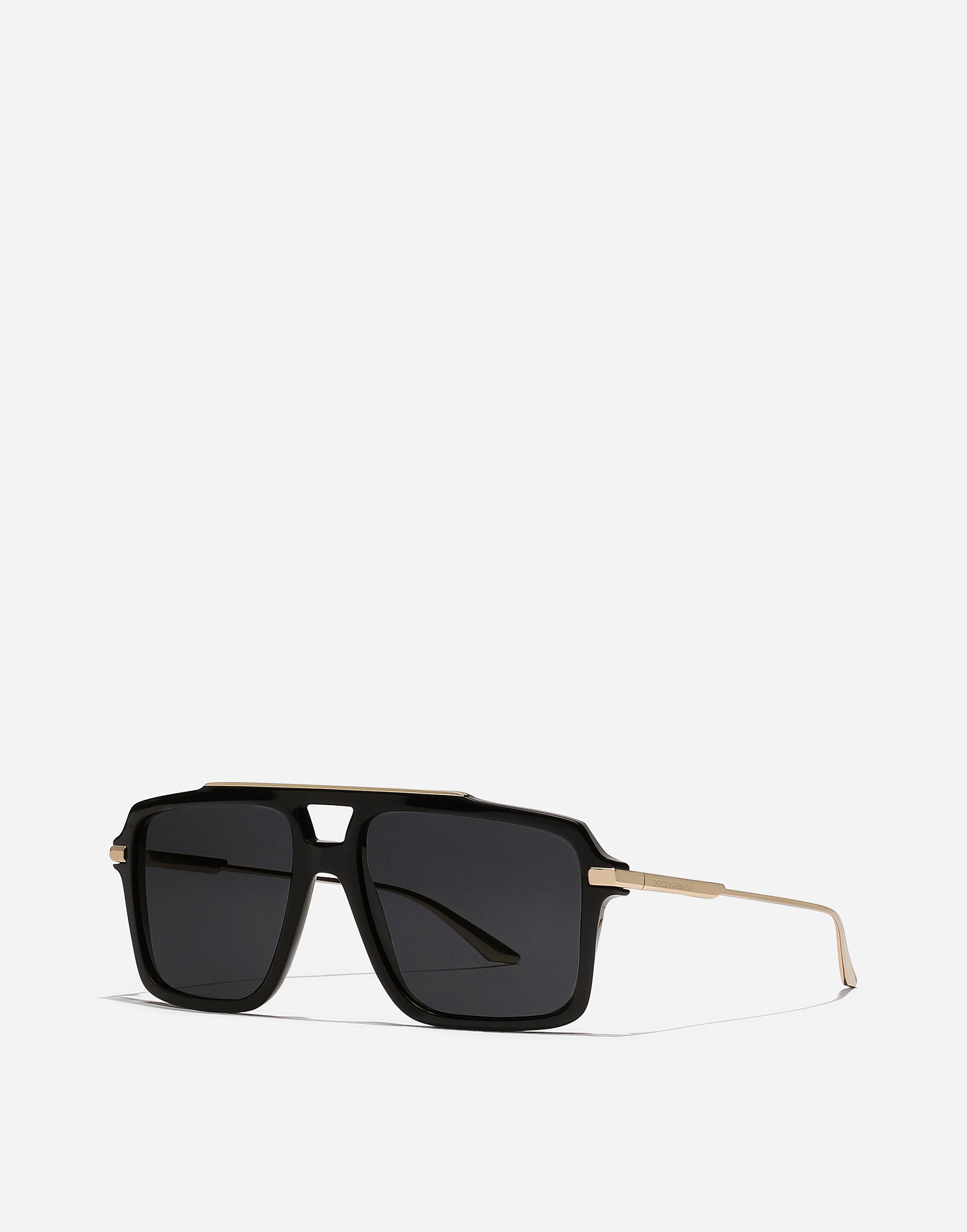 Солнцезащитные очки dg metal classic Dolce & Gabbana, черный и золотой — фото 2