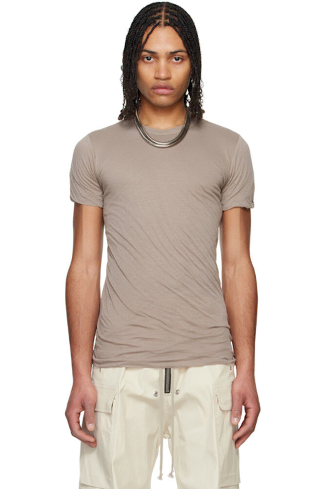 

Футболка Hollywood Double SS цвета Taupe Rick Owens