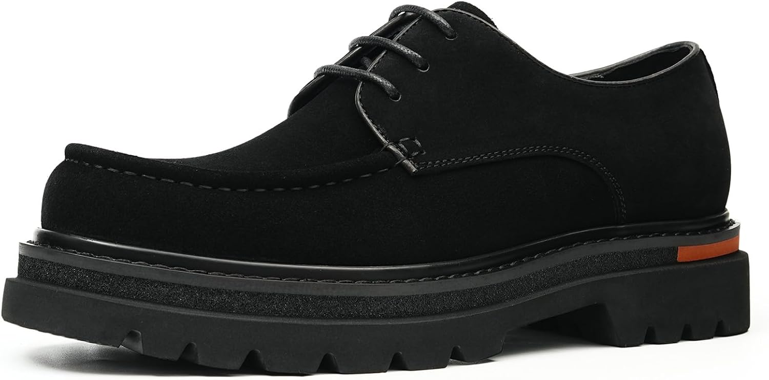 

Мужские дерби современного дизайна, туфли с открытой шнуровкой на 3 отверстия, полубальные, замшевая кожа, амортизированная подошва, ежедневная носка, модель 66299 Windhana, черный