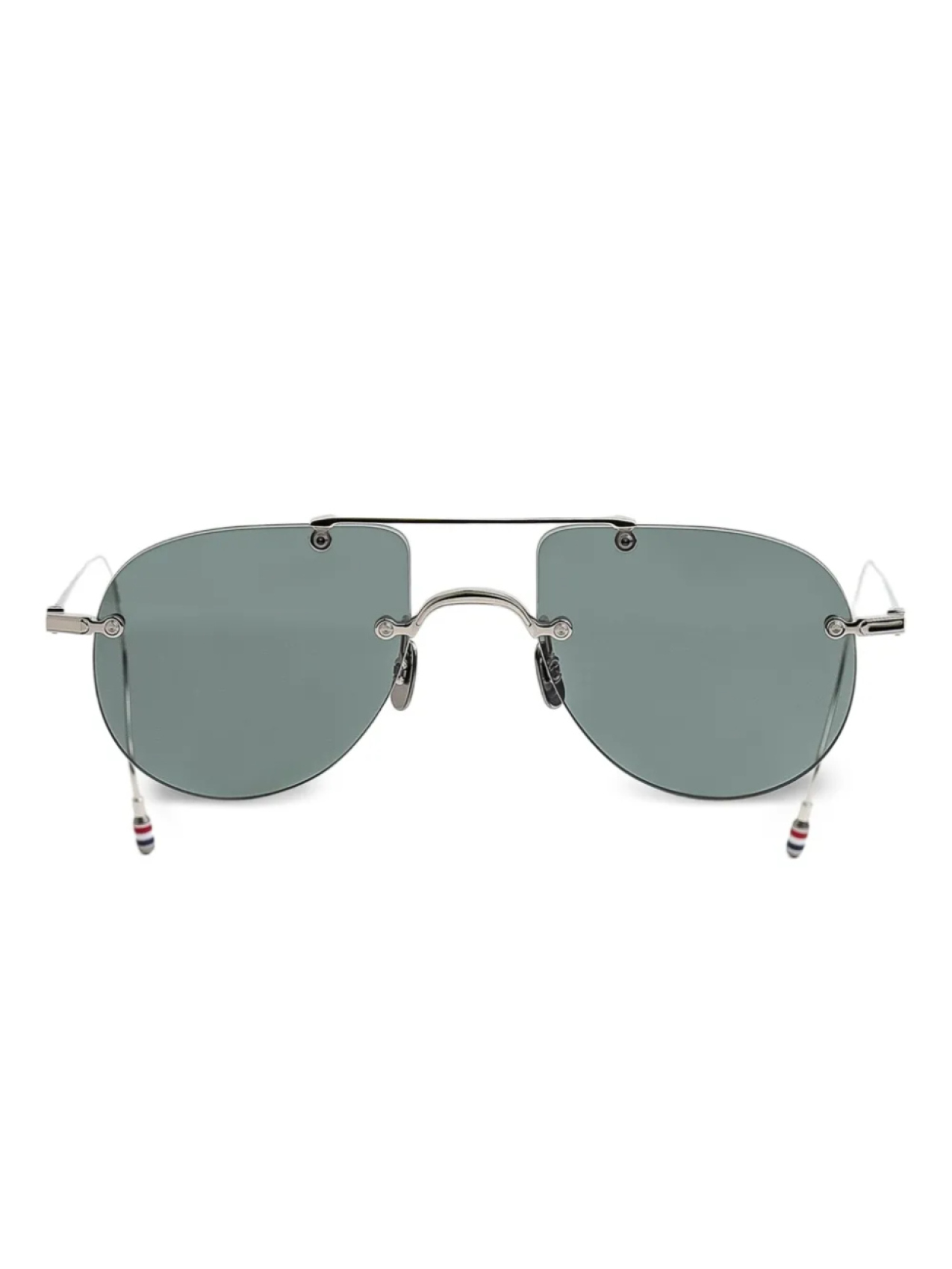 

Солнцезащитные очки в оправе «пилот» Thom Browne Eyewear, серебряный