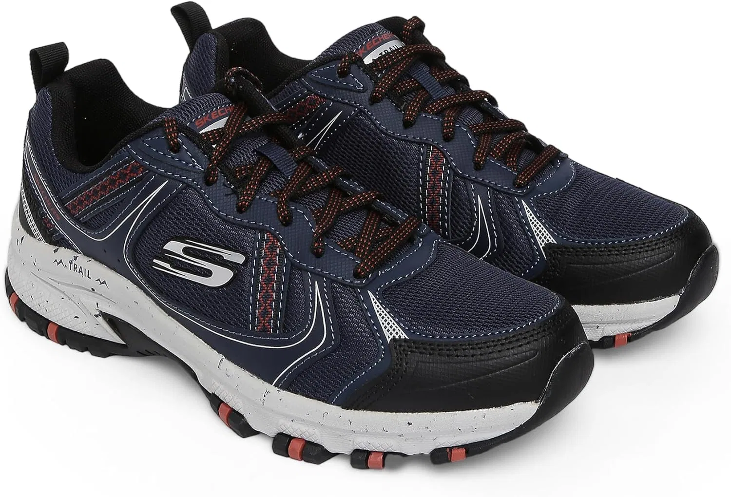 Мужские кроссовки Skechers 237266 Ntbk, Navy Leather Mesh Synthetic Trim — фото 2