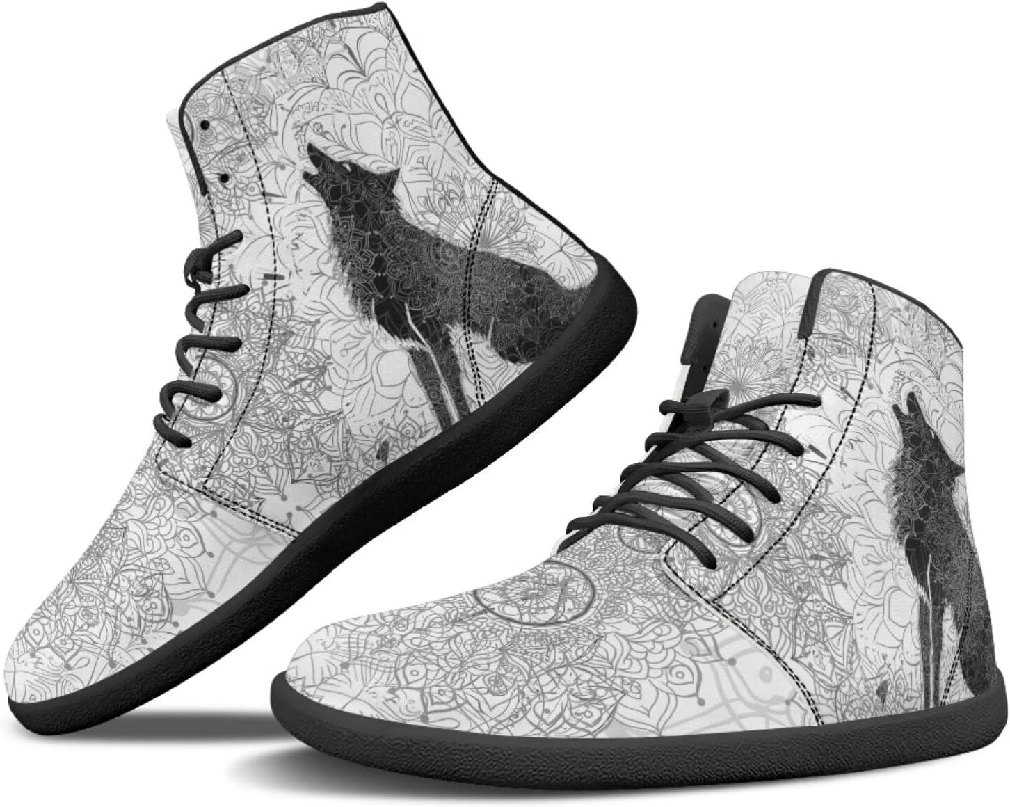 

Мужские и женские босоножки Binienty Wide Box Wolf Высокие минималистичные ботинки на щиколотку с антискользящей подошвой и нулевым перепадом, белый