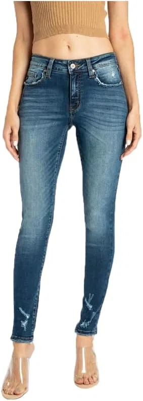 Джинсы Kan Can Molly Mid Rise Super Skinny Generic, Dark Wash