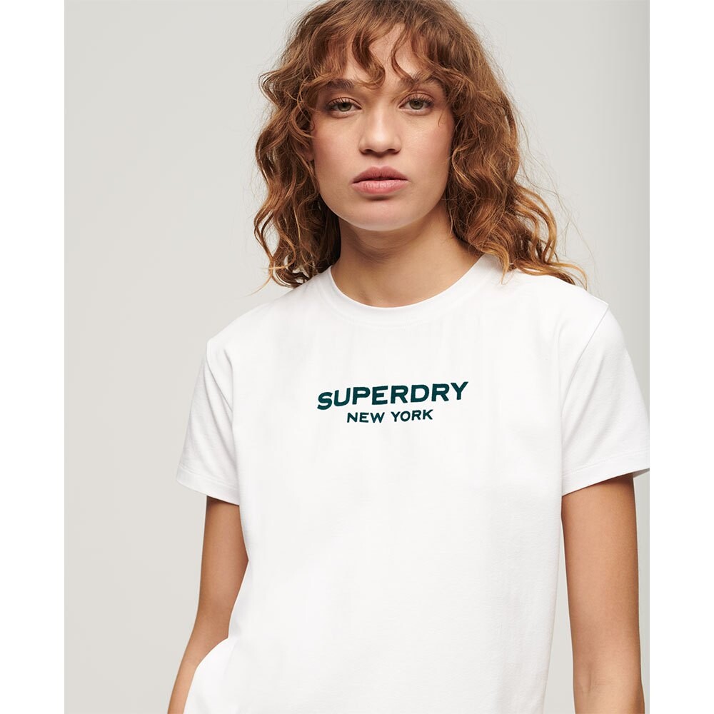 Футболка с коротким рукавом Superdry Sport Luxe Graphic Fitted, белый — фото 3