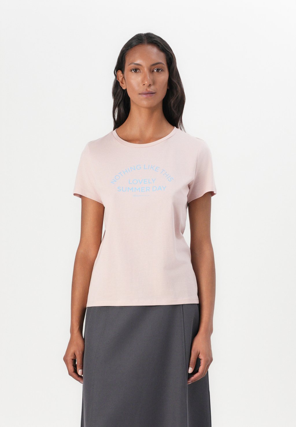 

Футболка с принтом BASIC PRINT TOM TAILOR DENIM, светло-розовый