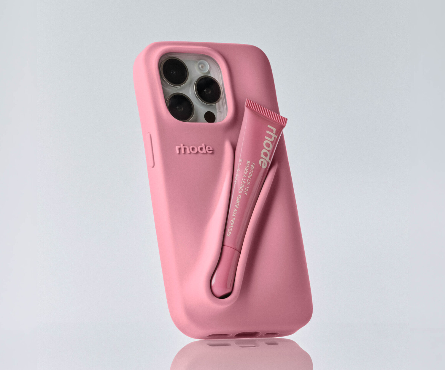 

Чехол для телефона с отделением для бальзама Rhode, iphone 15, розовый