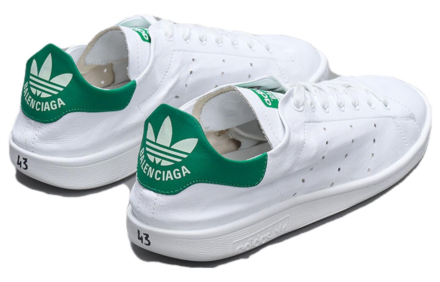 Adidas originals STAN SMITH Collection Обувь для скейтбординга унисекс, White/Green — фото 3