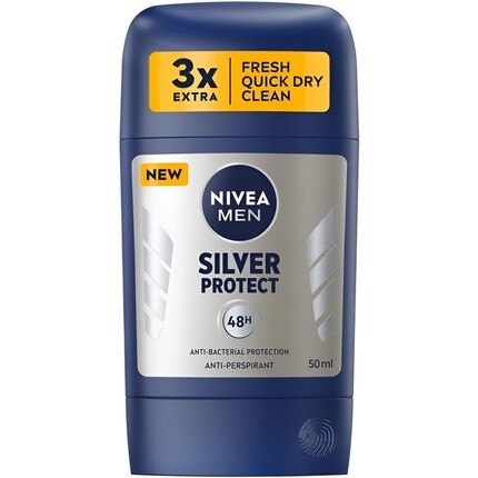 NIVEA MEN Stick Body Silver Protect Дезодорант-антиперспирант 48 часов 50 мл