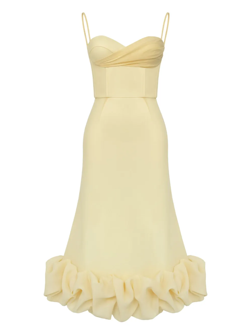 

Платье-бюстье с драпировкой Post Meridiem, желтый
