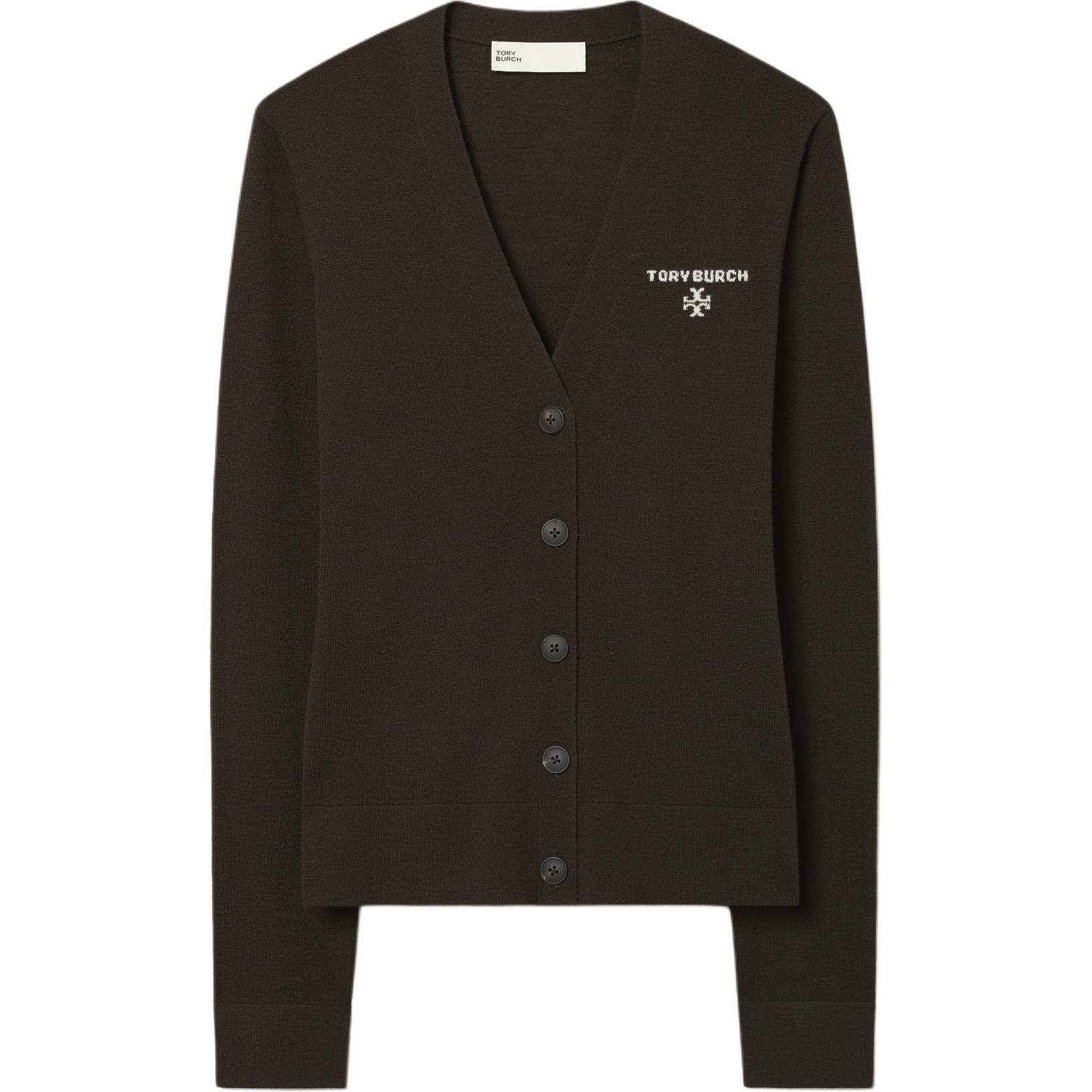 

Tory Burch Женский кардиган с V-образным вырезом, золотисто-коричневого цвета, средней толщины