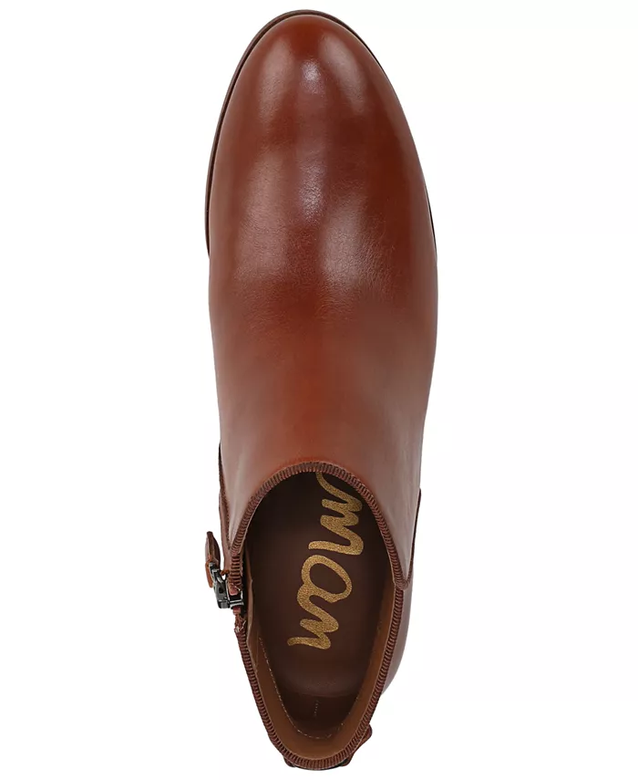 Женские короткие ботильоны на молнии Sam Edelman, коричневый — фото 4