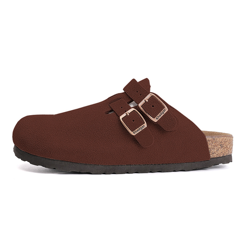 

Khadgar Биркеншток бургундские унисекс мюли на пробковой мягкой подошве с закрытым носком, частичным покрытием и реверсивные, цвет Burgundy