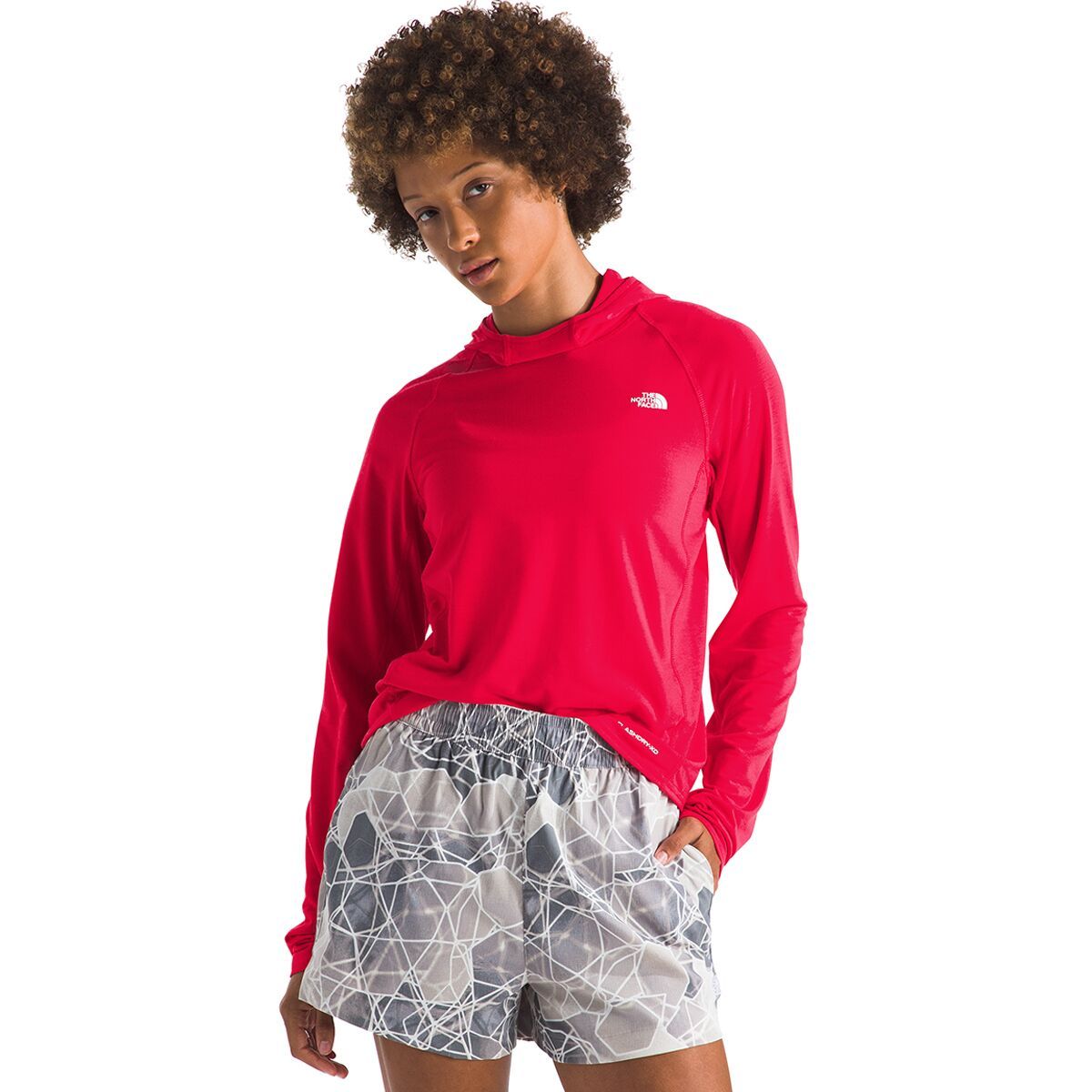 

Приключенческая худи с капюшоном от солнца The North Face, цвет hibiscus
