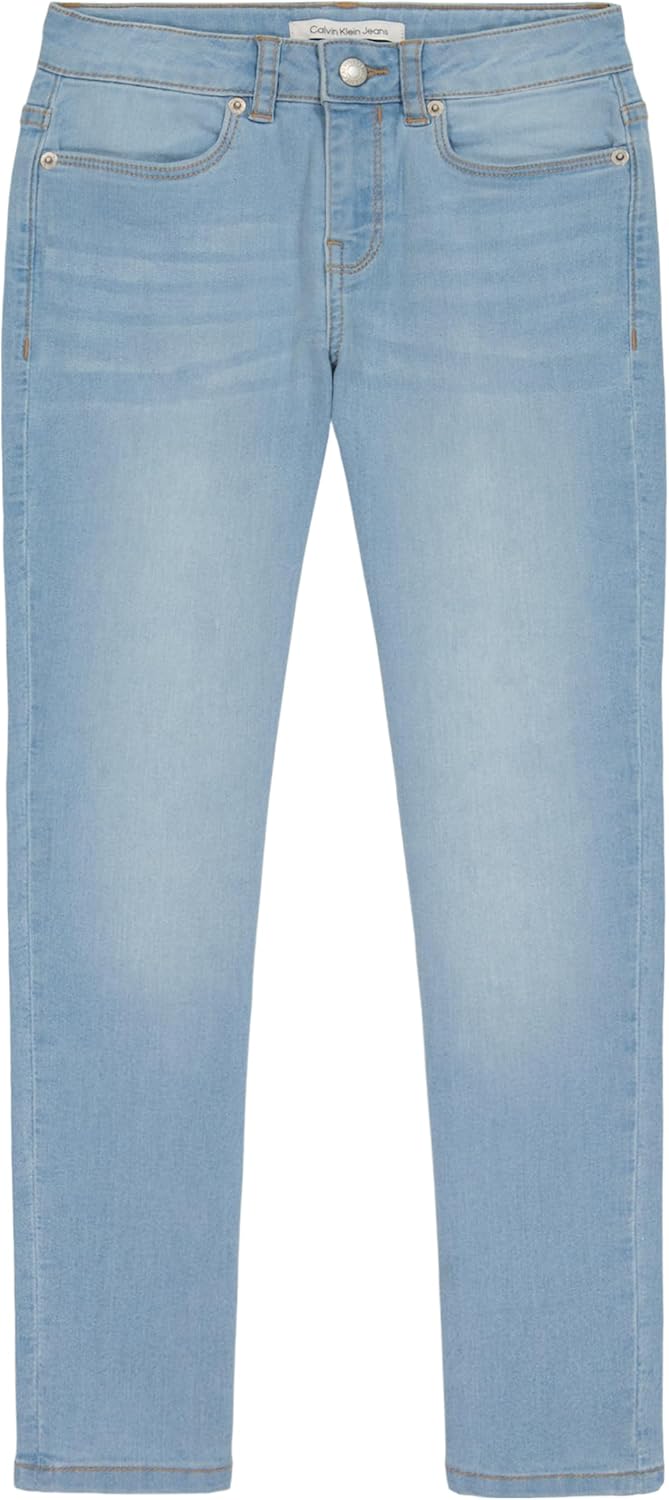

Джинсы Calvin Klein Girls Skinny Fit из эластичного денима с пятью карманами, Stratus