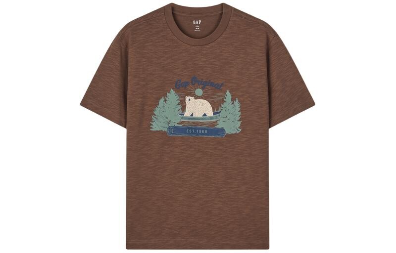 

Футболка унисекс Gap, коричневый