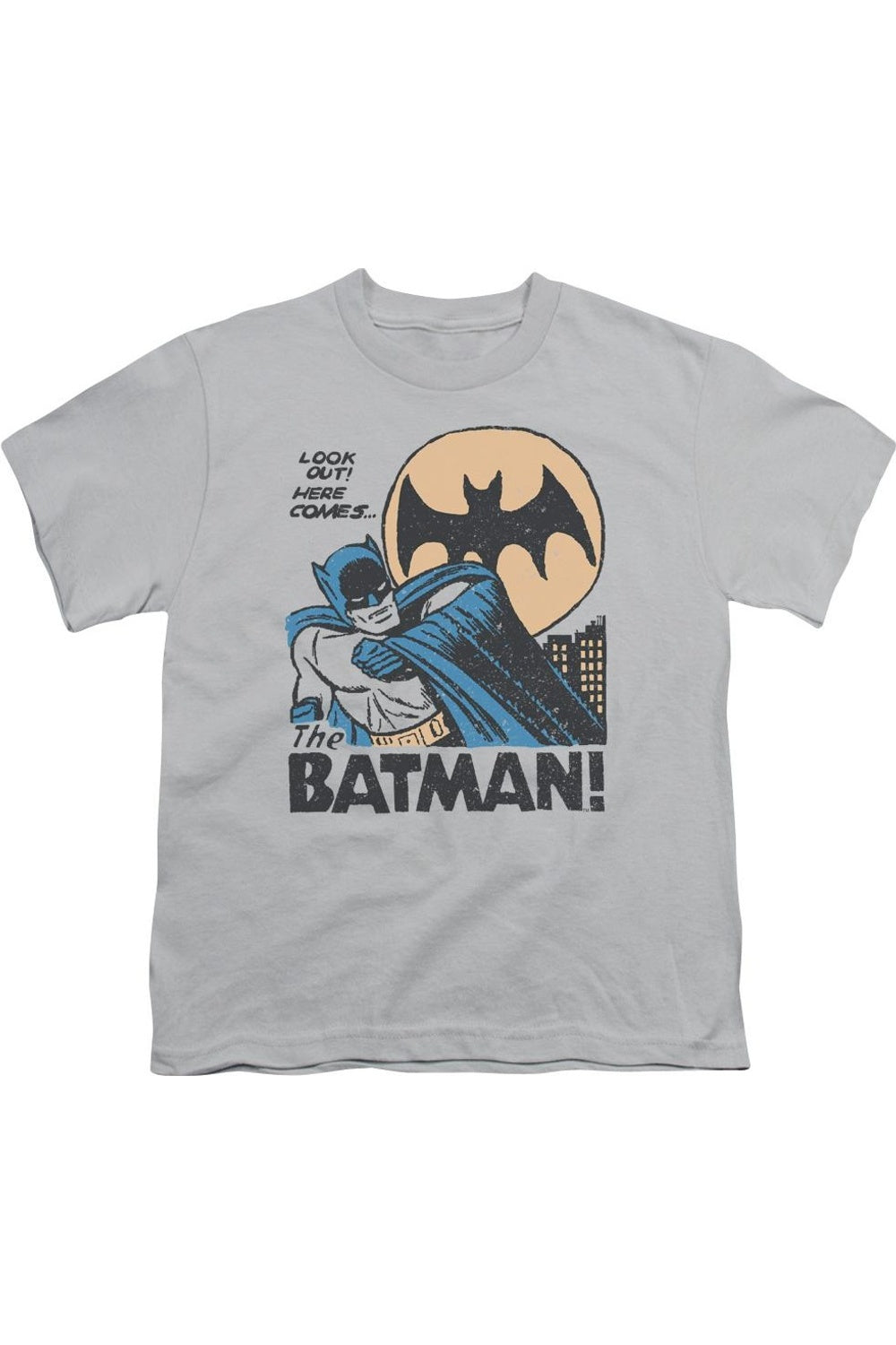 

Футболка с коротким рукавом для подростков DC Comics Look Out Gildan, серебряный