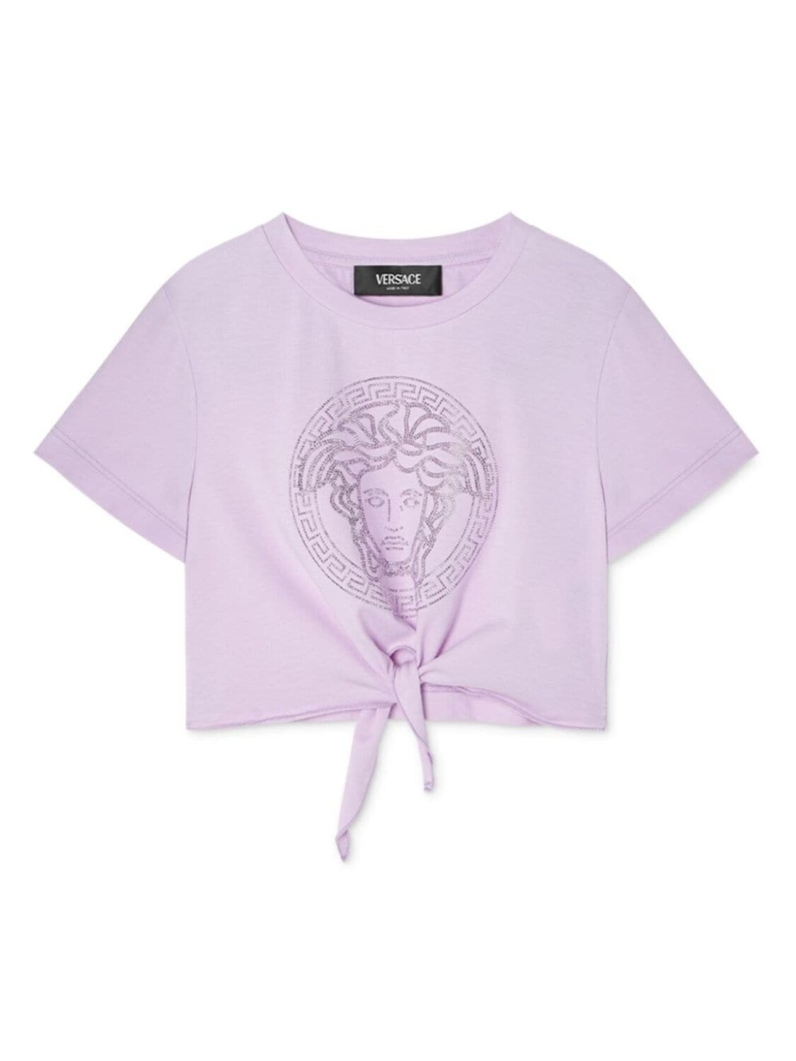 

Versace Kids футболка с драпировкой и декором Medusa, фиолетовый