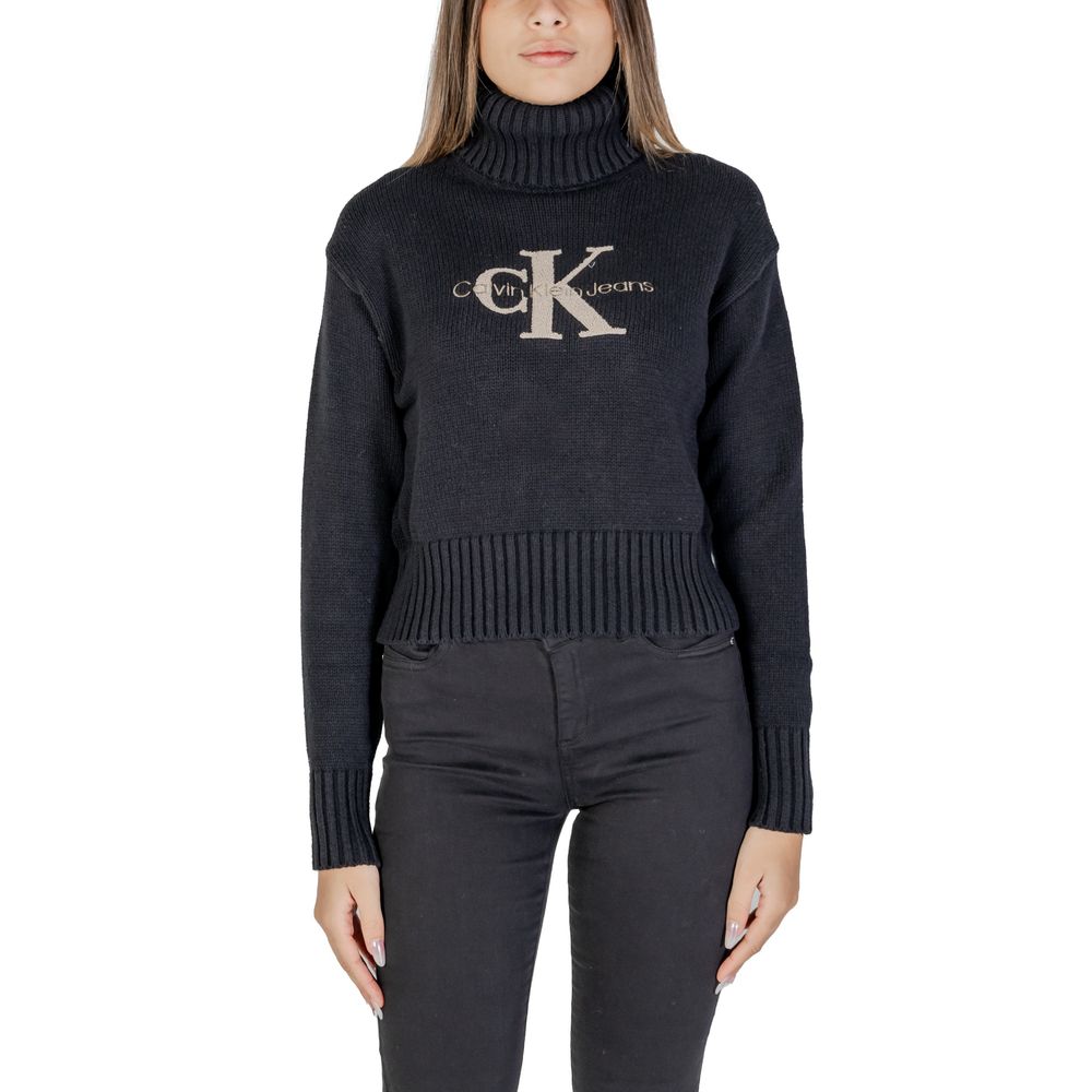 

Черный хлопковый свитер Calvin Klein Jeans
