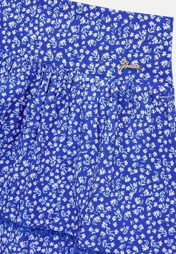 Юбка смешанного силуэта а-образного кроя Guess, Blumenmuster Blau — фото 3