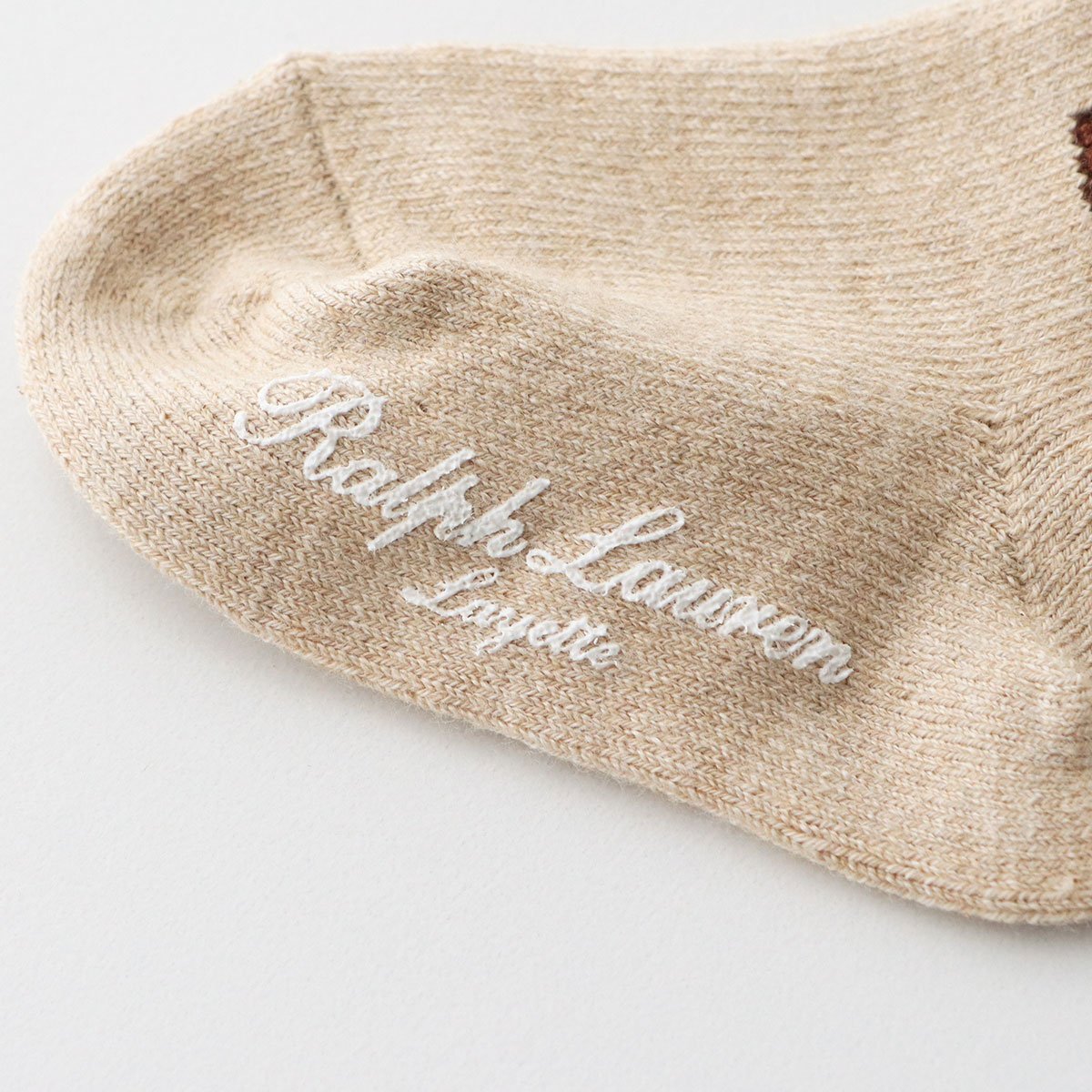 Детские носки Alan Isle Bear с нескользящей подошвой Polo Ralph Lauren, 21. Beige — фото 4