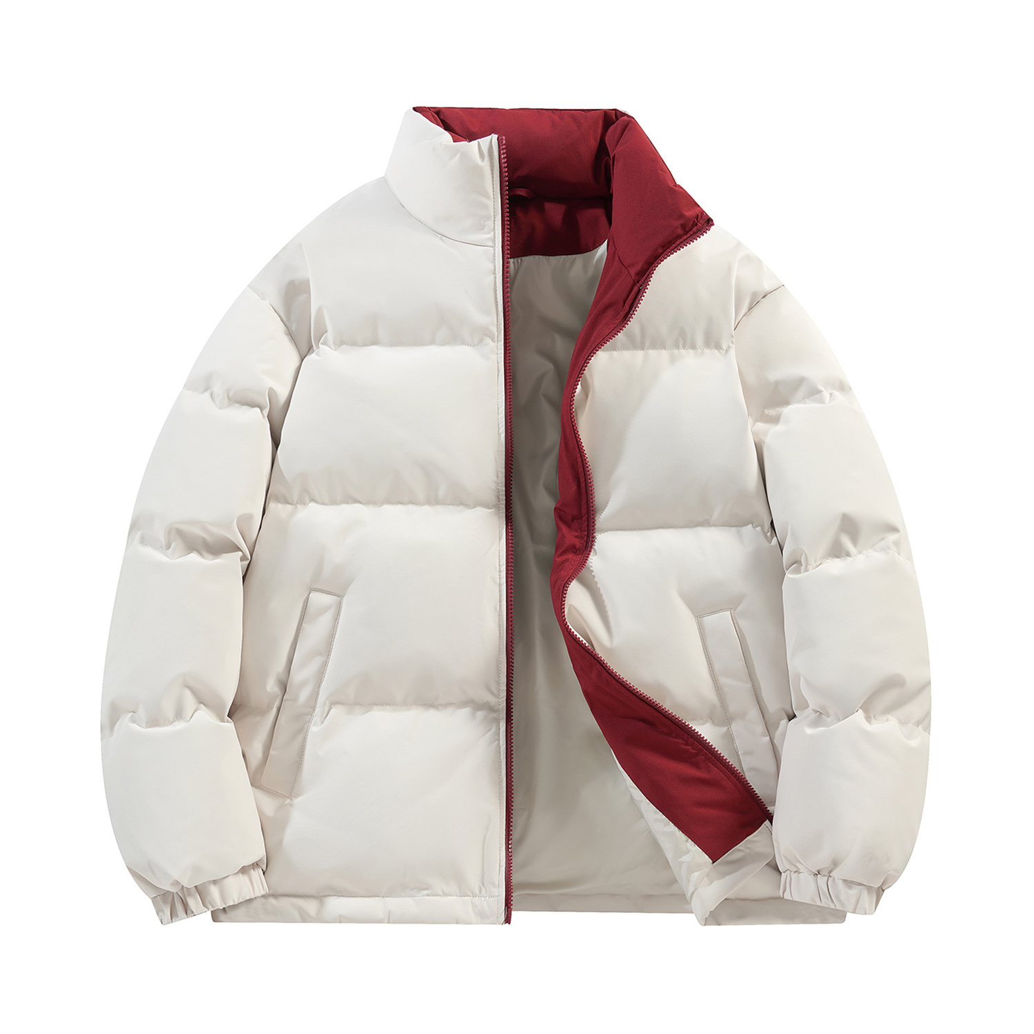 

YAYA Унисекс пуховик, Apricot/Burgundy