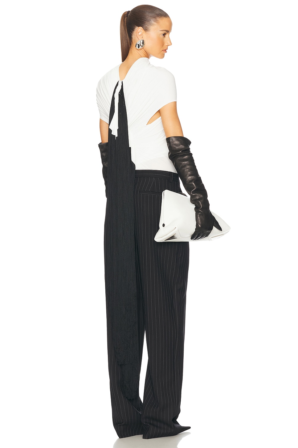 

Fringed Double Layer Топ Jean Paul Gaultier, White & Black