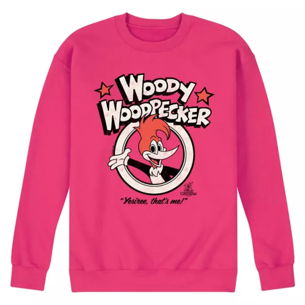 

Мужская флисовая толстовка "Woody Woodpecker" с надписью "Yesiree, that's me" Licensed Character, розовый