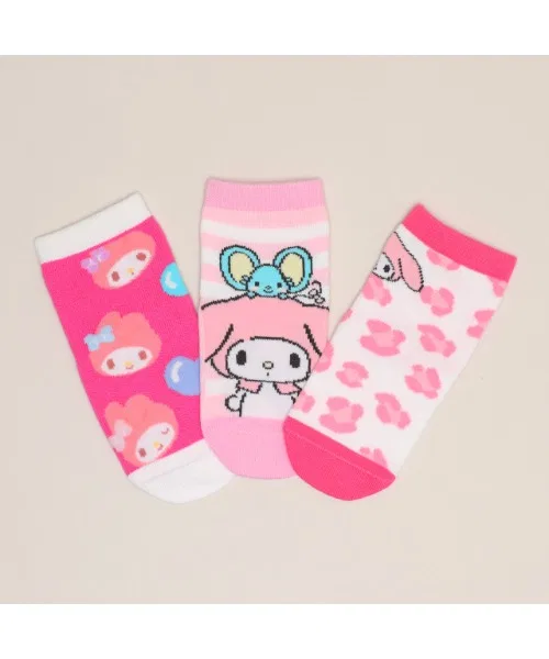 Носки детские Sanrio набор 3 пары 10-13см разноцветные