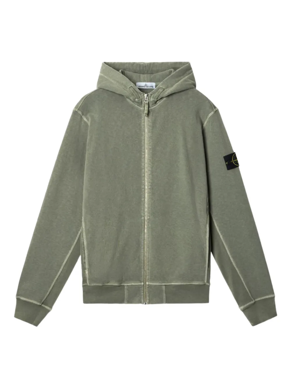 

Худи на молнии Stone Island, зеленый