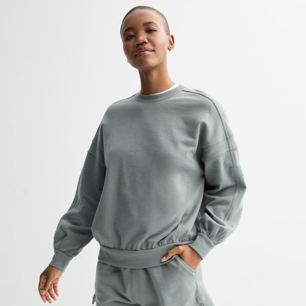 

Женский оверсайз свитшот из френч терри Flx, цвет ashen pewter