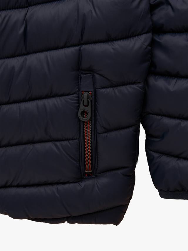 Детское утепленное пальто Carin с капюшоном в цвете navy Joules, Navy — фото 4