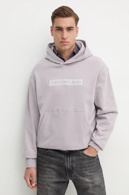 

Хлопковая толстовка Calvin Klein Jeans, серый
