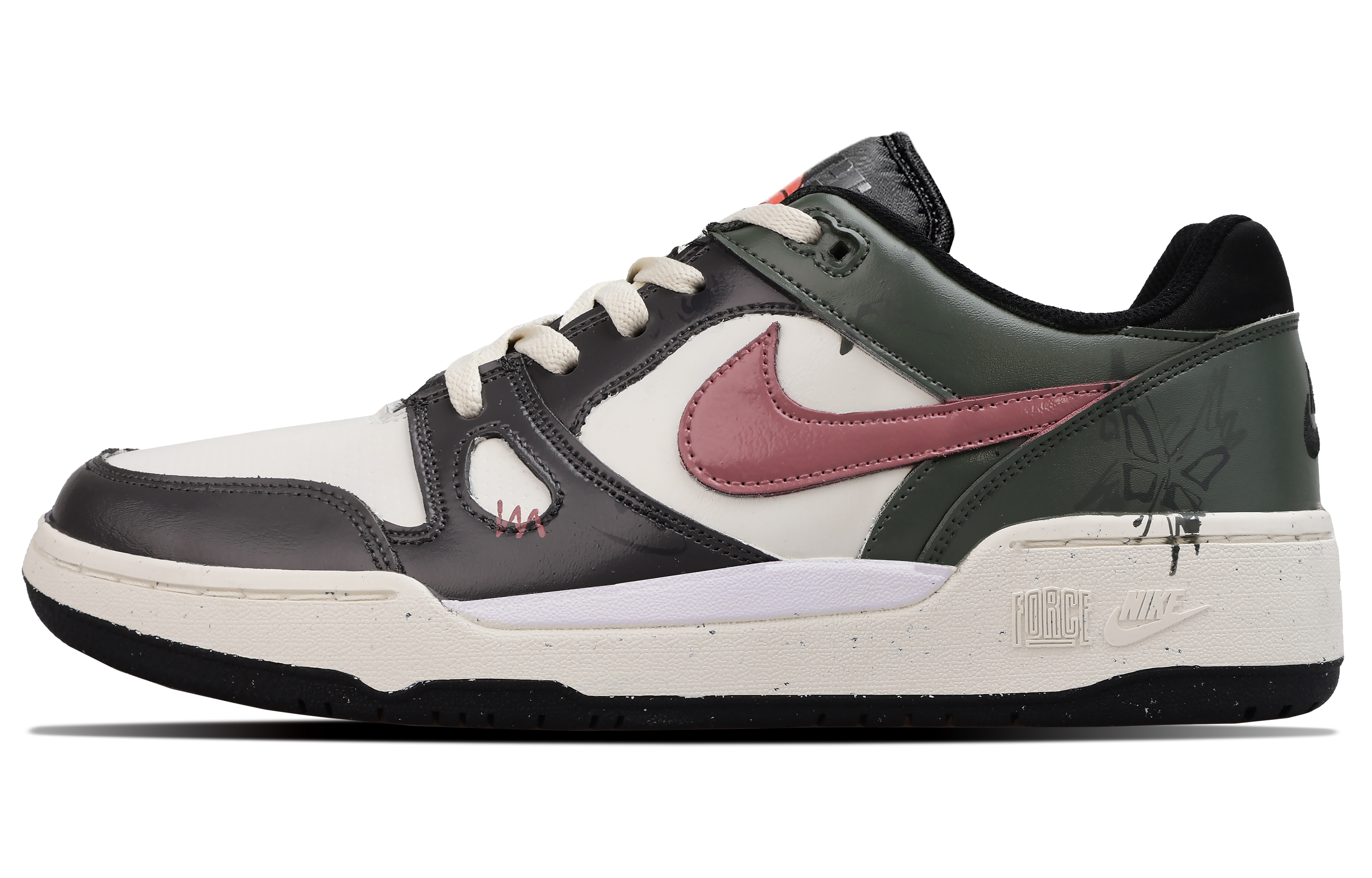

Nike Кроссовки для скейтбординга Full Force Slip с низким верхом, мужские, черно-зеленые