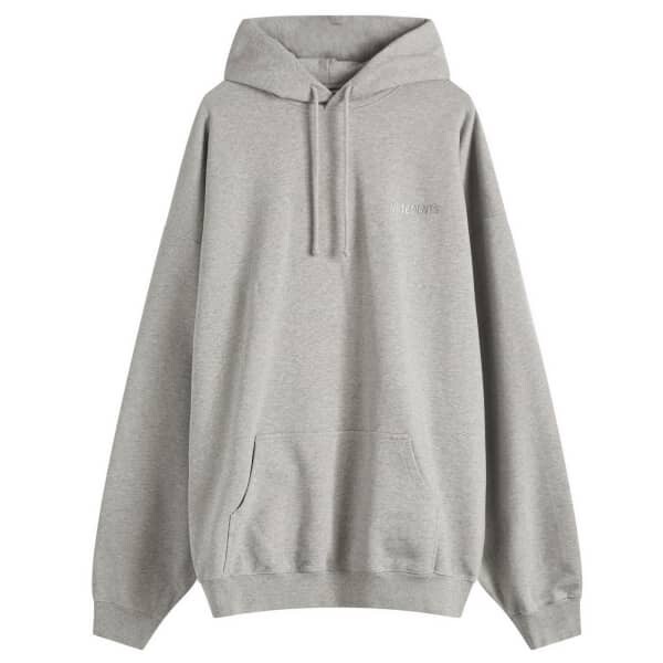 

Толстовка оверсайз с вышитым логотипом Vetements, серый