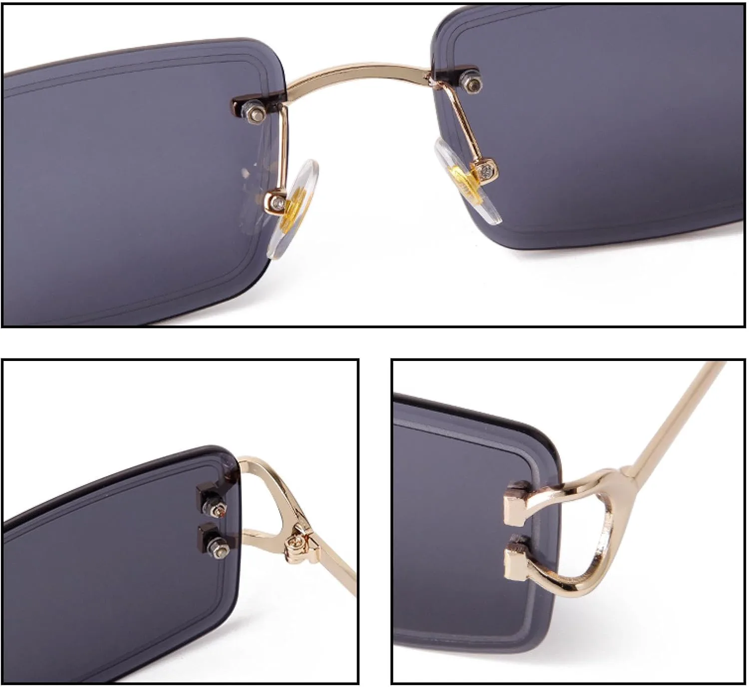 

Модные солнцезащитные очки без оправы для женщин и мужчин, высококачественные солнцезащитные очки с градиентом UV400 синего цвета для женщин и мужчин WNCKSQ, C2