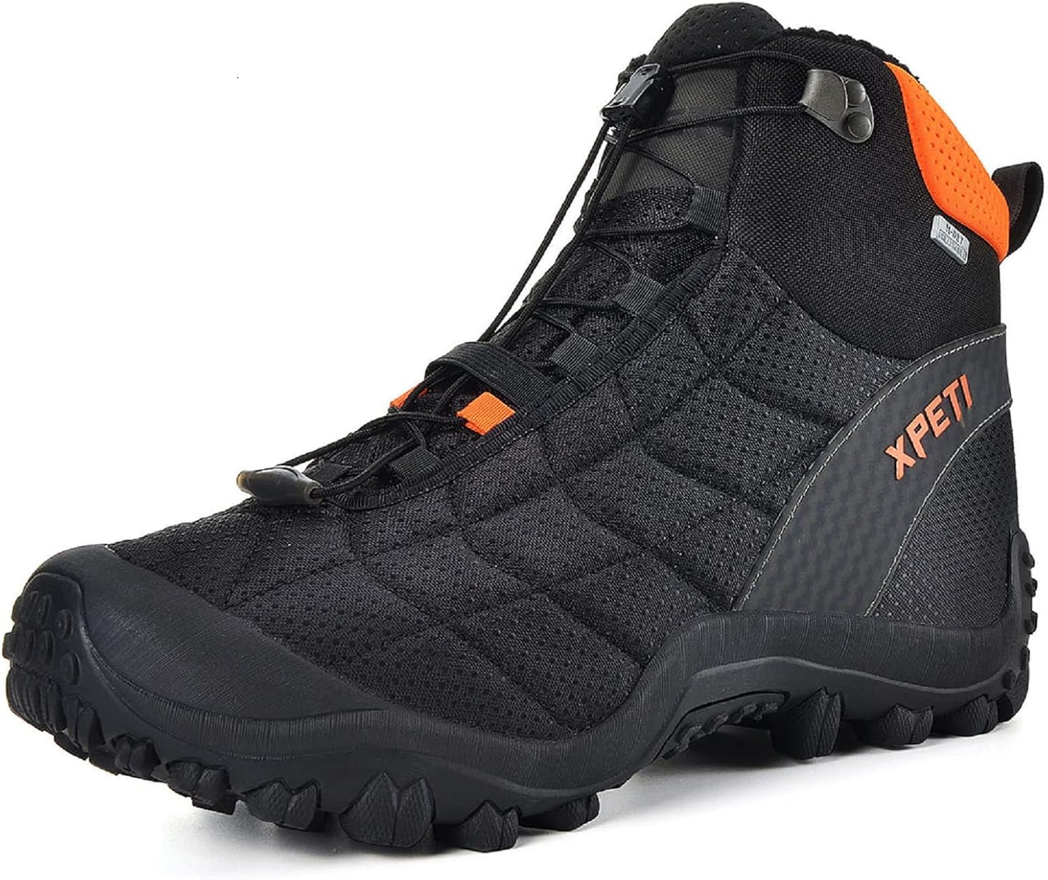 

Мужские зимние сапоги Manfen Crest Thermo Mid Snow водонепроницаемые для походов, черный/оранжевый