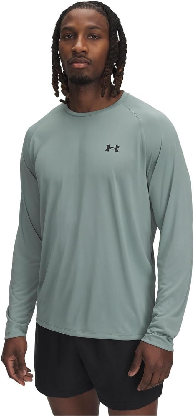 

Мужская футболка с длинным рукавом Under Armour Tech 2.0, (348) Silica Green/Black