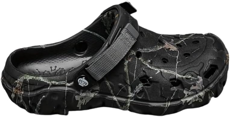 

Мужские сабо из EVA с выемками, удобные, противоскользящие, повседневные, прочные пляжные водные туфли, домашняя обувь, повседневная обувь Fmshi, черный