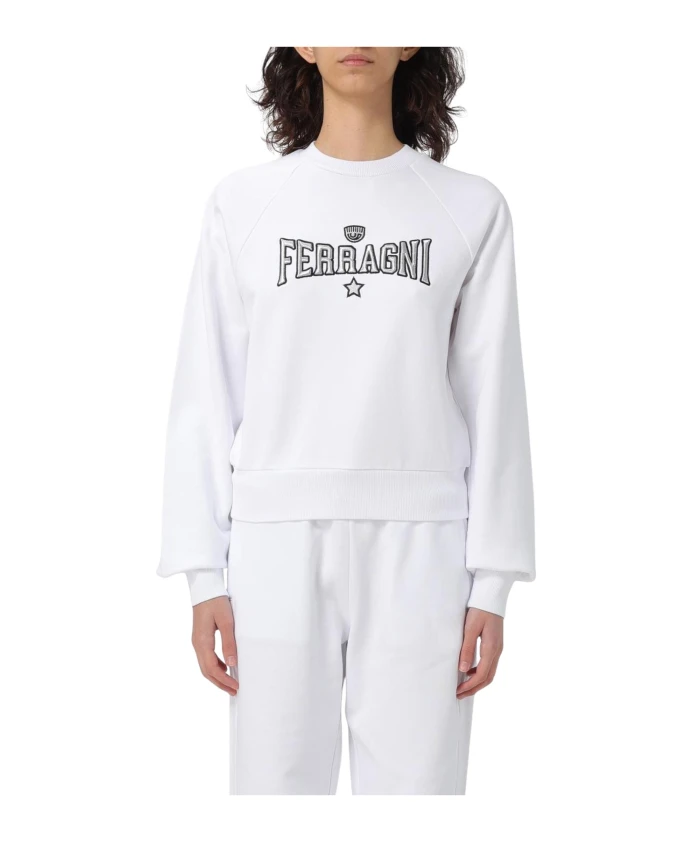 

Толстовка с логотипом и свободным кроем. Chiara Ferragni Collection, белый