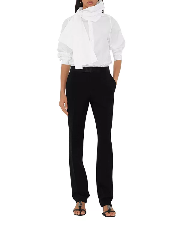 

Хлопковая рубашка-шарф Burberry, белый