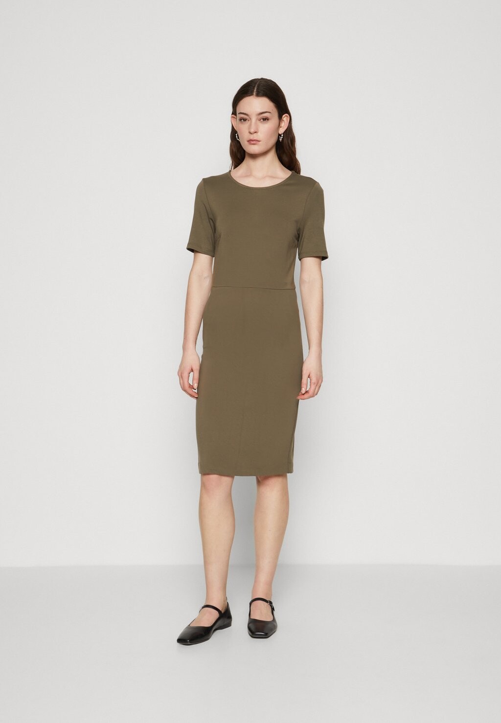 

Легкое платье SLFSHELLY DRESS Selected Femme, мраморный оливково-зеленый