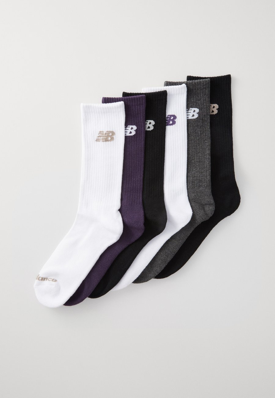 

Носки New Balance PERFORMANCE CREW SOCKS UNISEX 6 PACK, White/Purple/Charcoal/Black/White