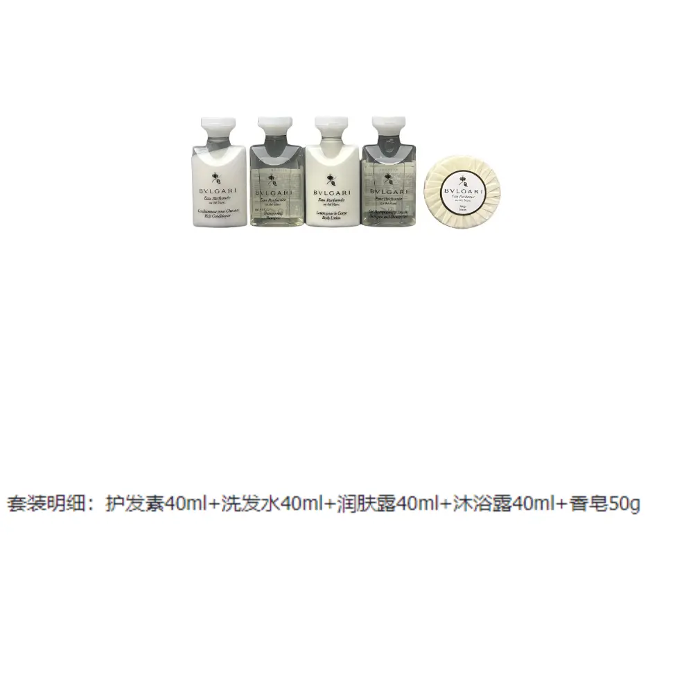 BVLGARI Набор для путешествий шампунь и кондиционер white tea, 5 предметов, очищение и увлажнение — фото 2