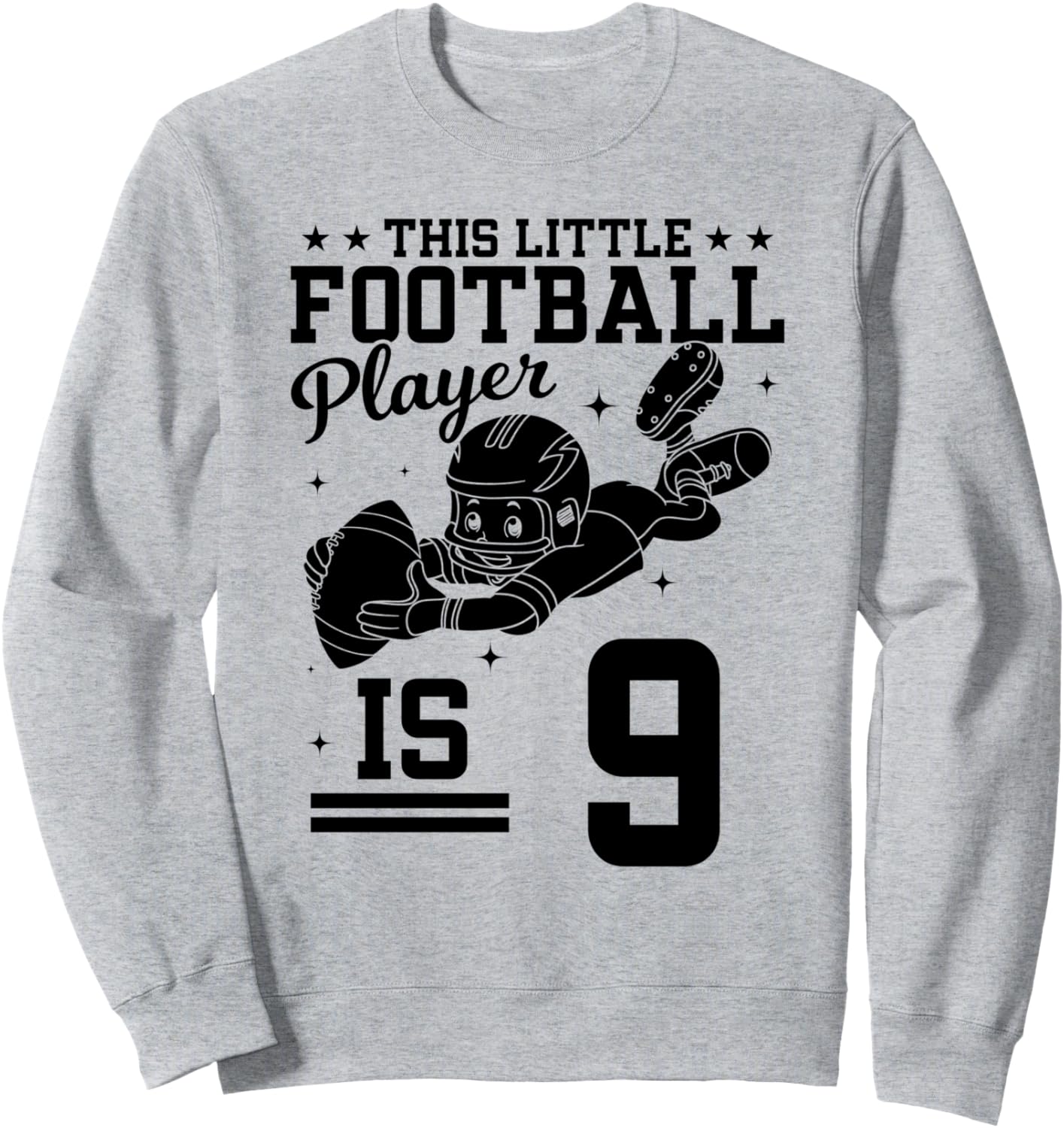

Футболка с изображением 9-летнего футболиста - футболка на 9-й день рождения 9Th Birthday Party Football Player, серый