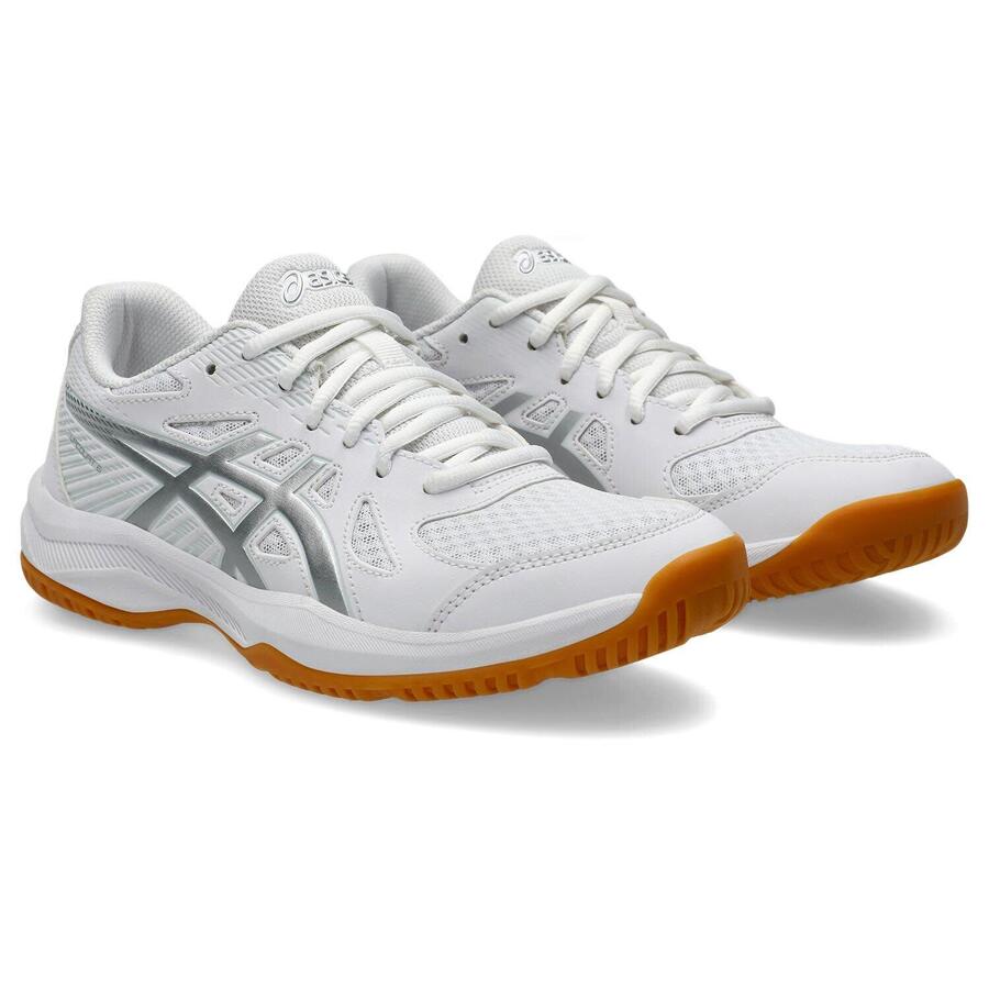 Женские кроссовки для зала ASICS Upcourt 6 W – белые/чисто серебристые — фото 2